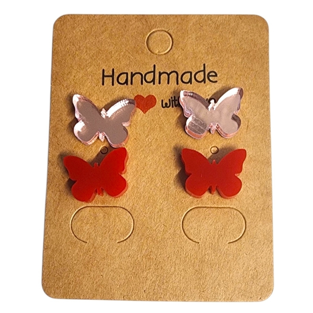 Blossom Gleam Duo Acrylic Stud Earrings - 2 Pair